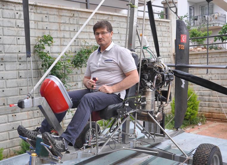 Denizlili mucit Gyrocopter ile 2 saat havada kalabiliyor
