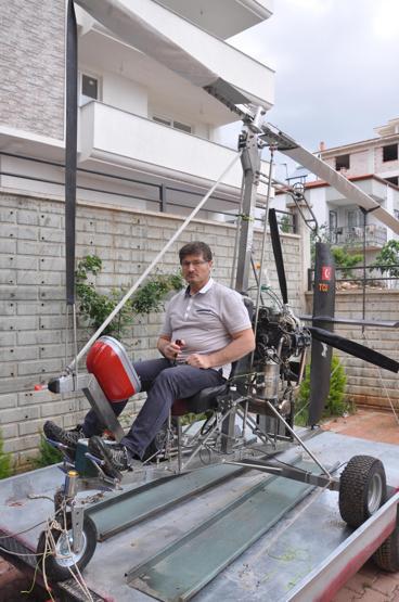 Denizlili mucit Gyrocopter ile 2 saat havada kalabiliyor