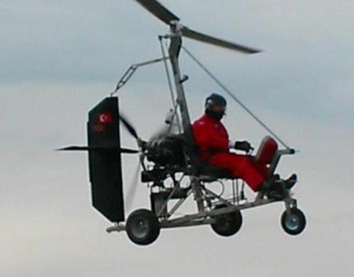 Denizlili mucit Gyrocopter ile 2 saat havada kalabiliyor