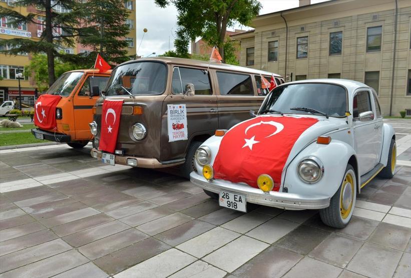 Eskişehirde vosvoslarla Teröre Hayır konvoyu