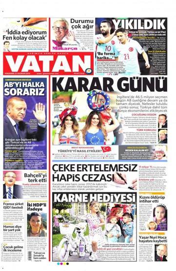 Gazete manşetleri (23.06.2016)