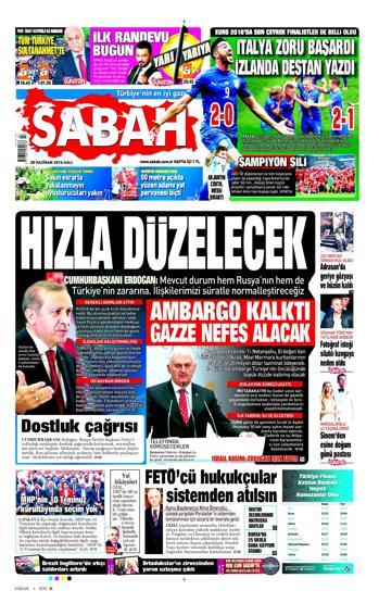 28 Haziran 2016 gazete manşetleri