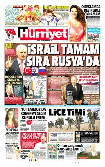 28 Haziran 2016 gazete manşetleri