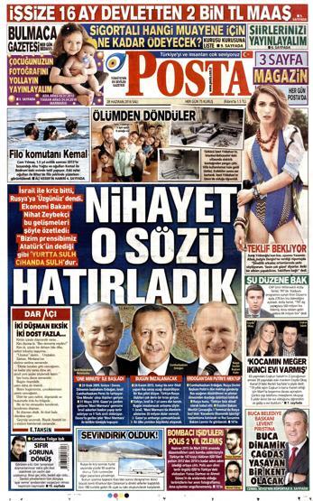 28 Haziran 2016 gazete manşetleri
