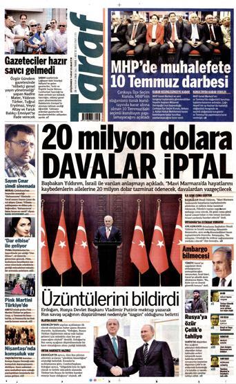 28 Haziran 2016 gazete manşetleri