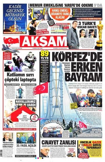 Gazete manşetleri (01.07.2016)
