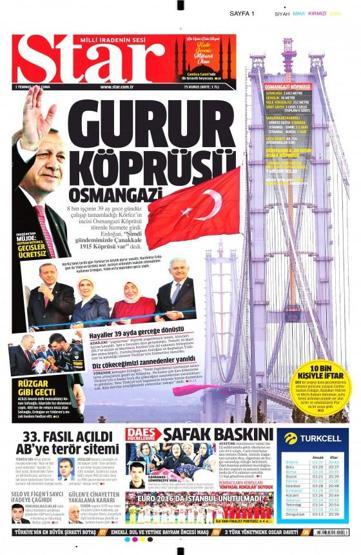 Gazete manşetleri (01.07.2016)