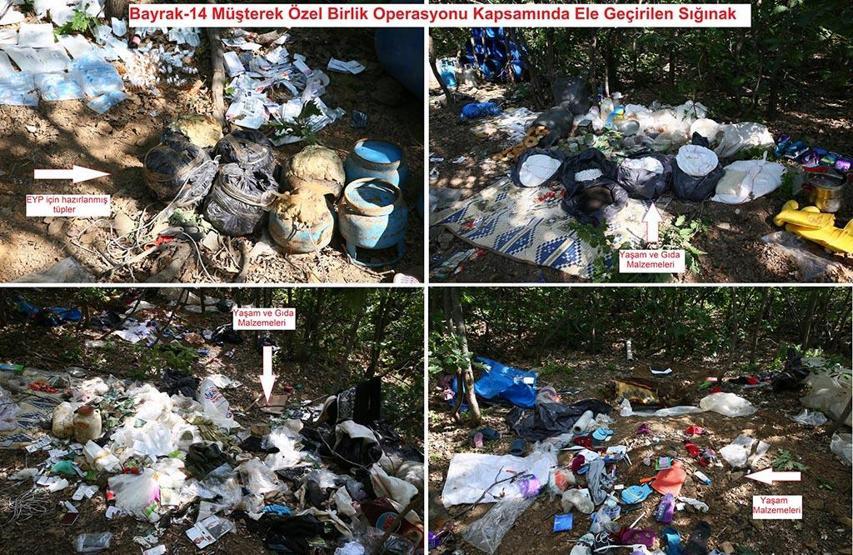 Licede yer altında 4 odalı 350 metrekarelik PKK sığınağı bulundu