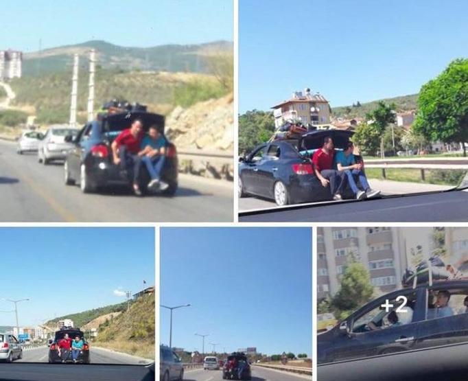 5 kişilik otomobilde 12 kişi