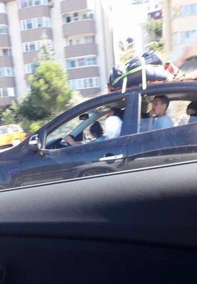 5 kişilik otomobilde 12 kişi