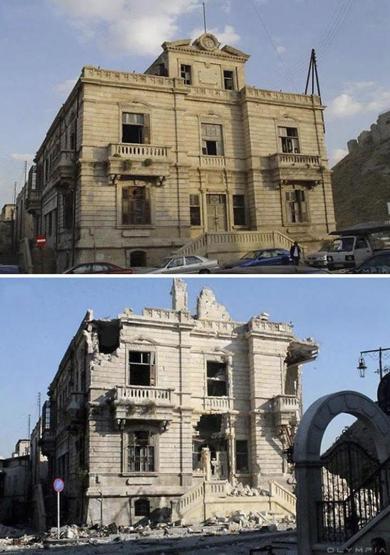 Suriyeden savaş öncesi ve sonrası fotoğrafları