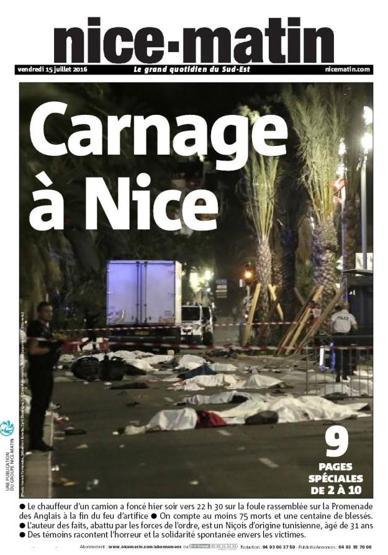 Dünya manşetlerinde Nice katliamı