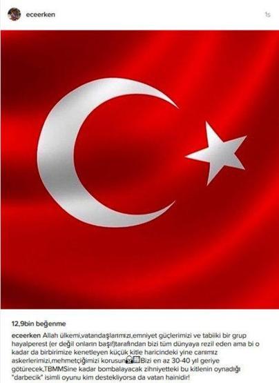 Ünlülerin darbe girişimine tepkileri