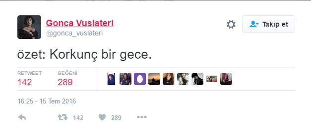 Ünlülerin darbe girişimine tepkileri