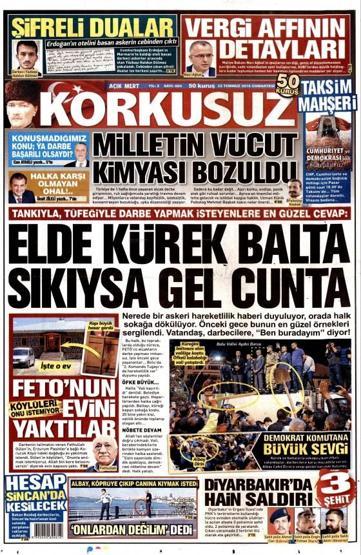 Gazete manşetleri (23.07.2016)