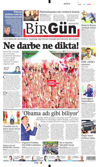 25 Temmuz 2016 gazete manşetleri