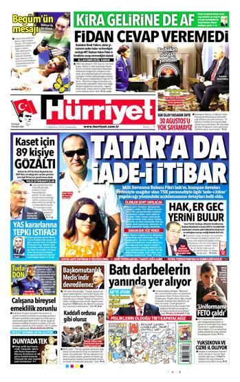 03 Ağustos 2016 gazete manşetleri