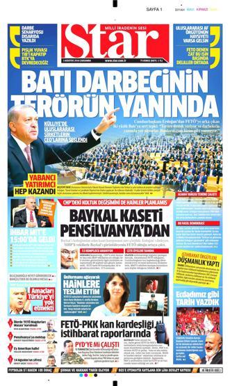 03 Ağustos 2016 gazete manşetleri