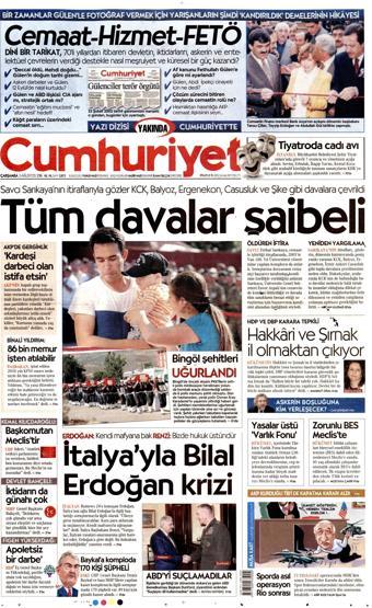 03 Ağustos 2016 gazete manşetleri