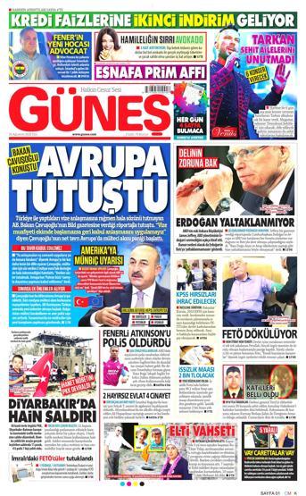 16 Ağustos 2016 gazete manşetleri