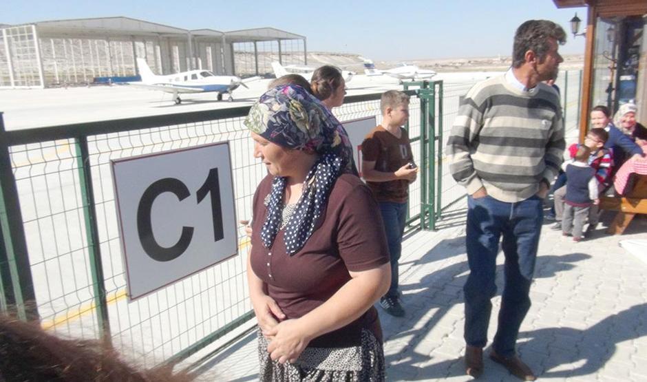 Köylüler ilk kez uçağa bindi