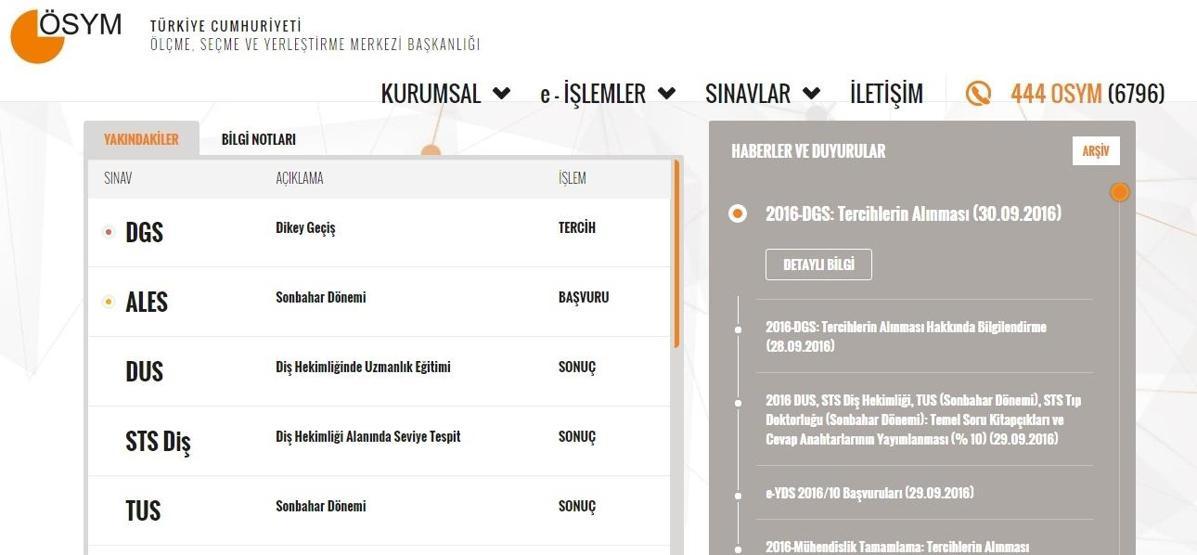 ÖSYMnin internet sitesi yenilendi