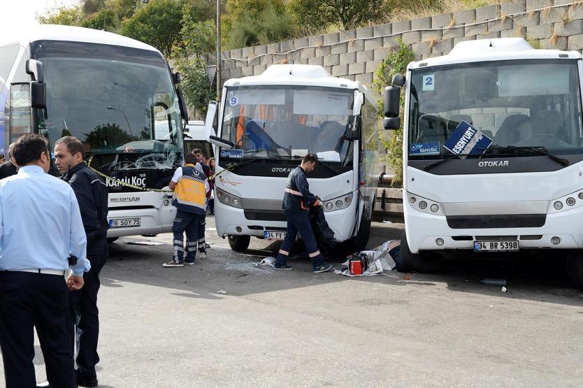 İstanbul Otogarında inanılmaz kaza: 1 ölü 2 yaralı