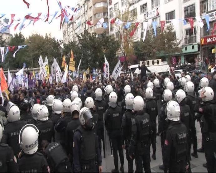 Şişlide HDPli gruba polis müdahalesi