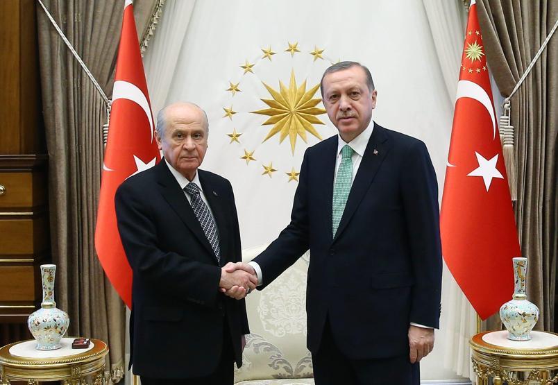 Cumhurbaşkanı Erdoğan MHP lideri Bahçeli ile görüştü