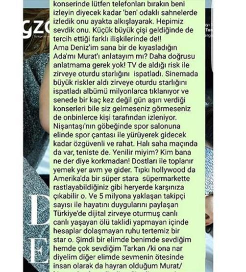 Deniz Akkaya: Tek suçum Tarkanın yüzlerce şarkısını ezbere biliyorum demem