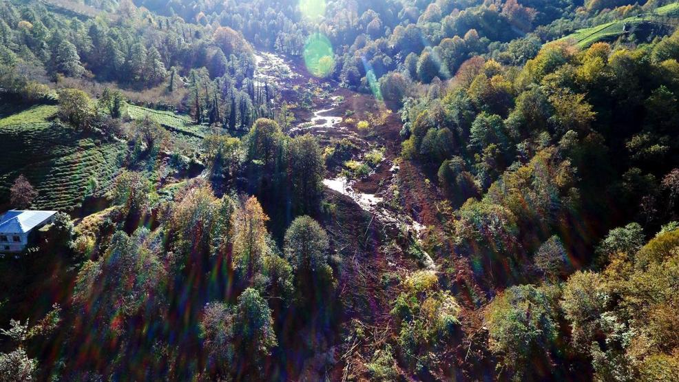 Arhavide heyelan:18 ev boşaltıldı