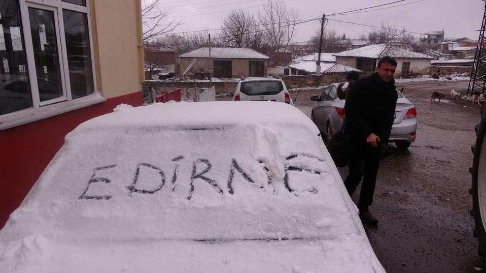 Kırklareli ve Edirne beyaza büründü