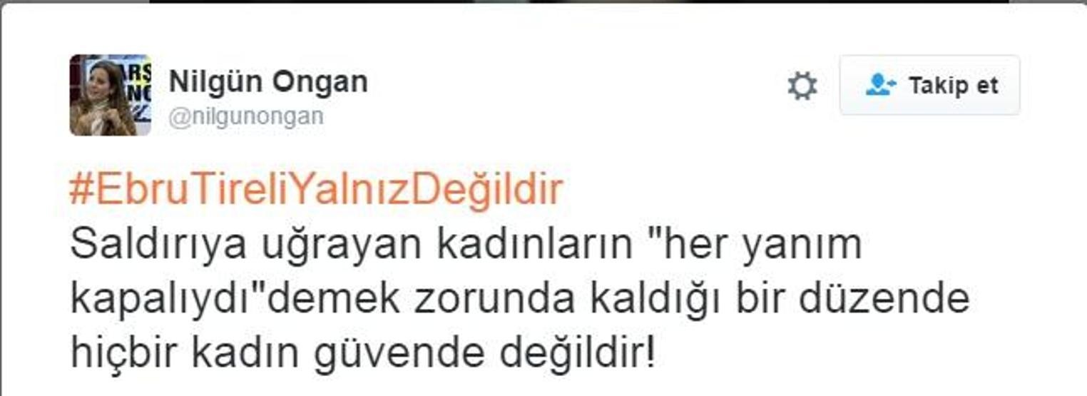 Sosyal medya kullanıcıları: Ebru Tireli yalnız değildir