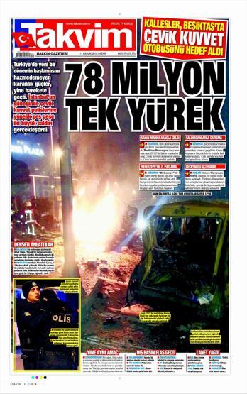 11 Aralık 2016 Gazete manşetleri