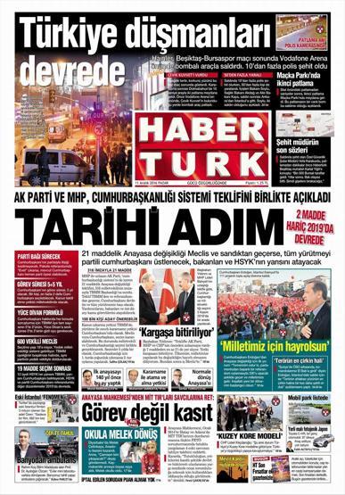 11 Aralık 2016 Gazete manşetleri