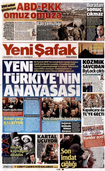 11 Aralık 2016 Gazete manşetleri