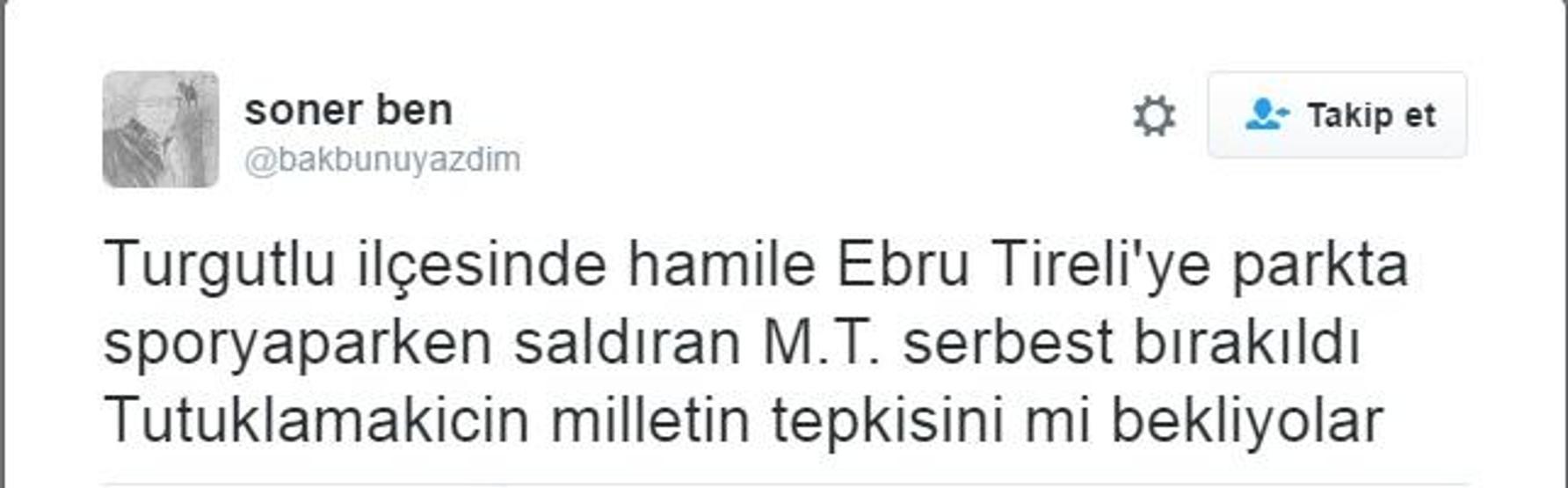 Sosyal medyada Ebru Tireliye saldıran zanlının serbest kalmasına tepki