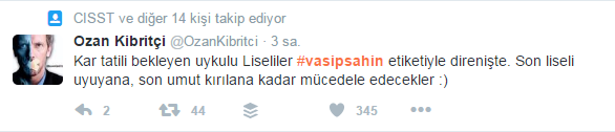 İstanbul Valisi Vasip Şahine tatil mesajı yağdı