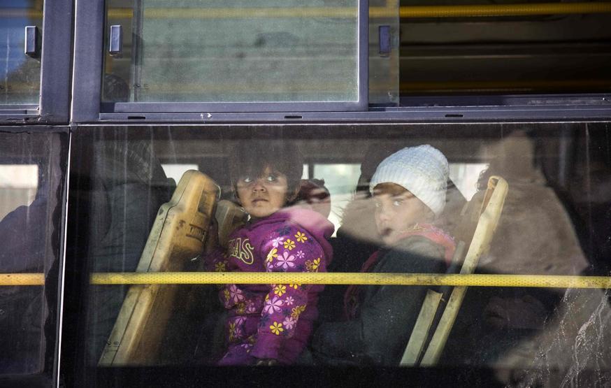 Halepteki sivillerin tahliyesinden fotoğraflar