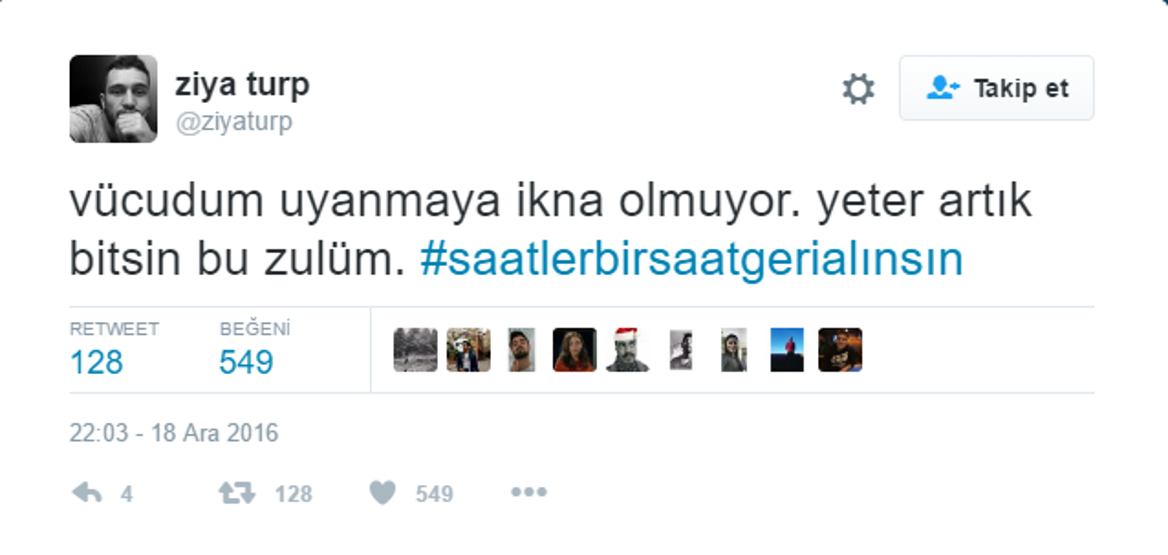 Twitterda saat tepkisi