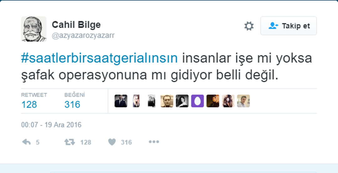 Twitterda saat tepkisi