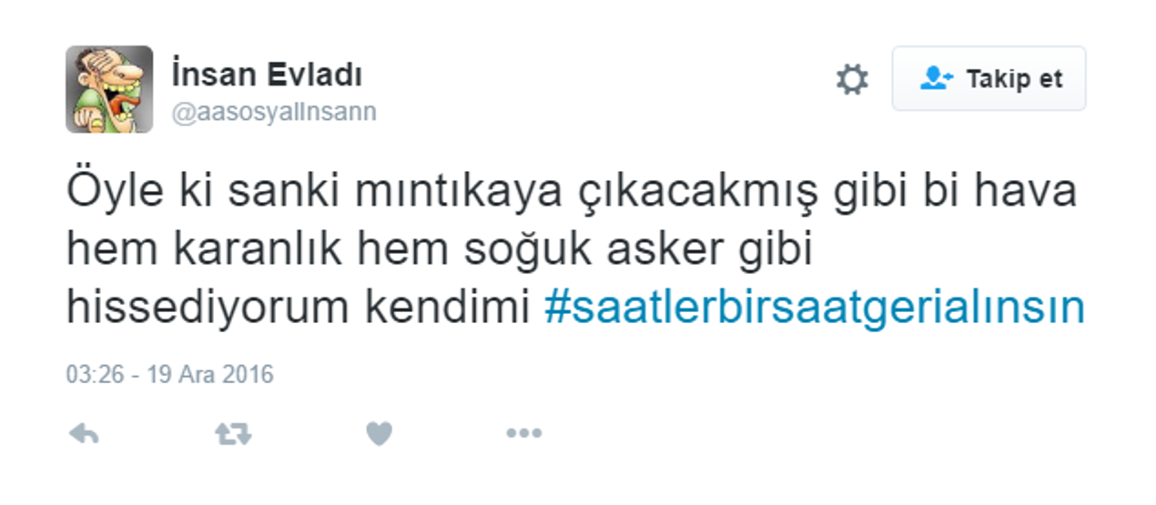 Twitterda saat tepkisi
