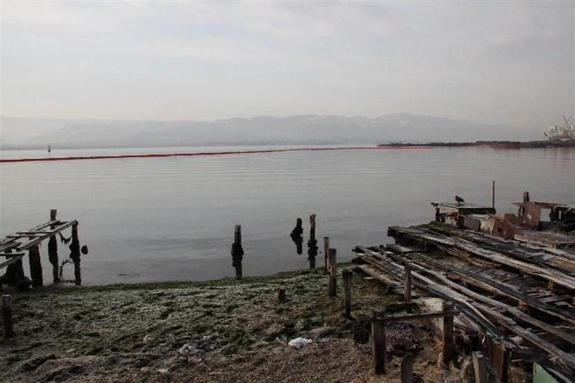 Kocaelinde petrol tesisinden denize sızıntı