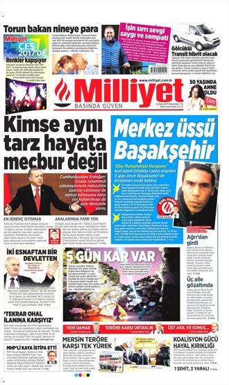 5 Ocak 2017 - Günün gazete manşetleri