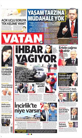 5 Ocak 2017 - Günün gazete manşetleri
