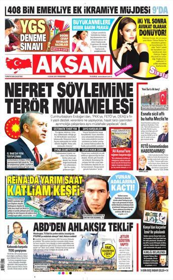 5 Ocak 2017 - Günün gazete manşetleri