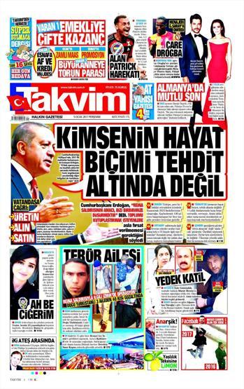 5 Ocak 2017 - Günün gazete manşetleri