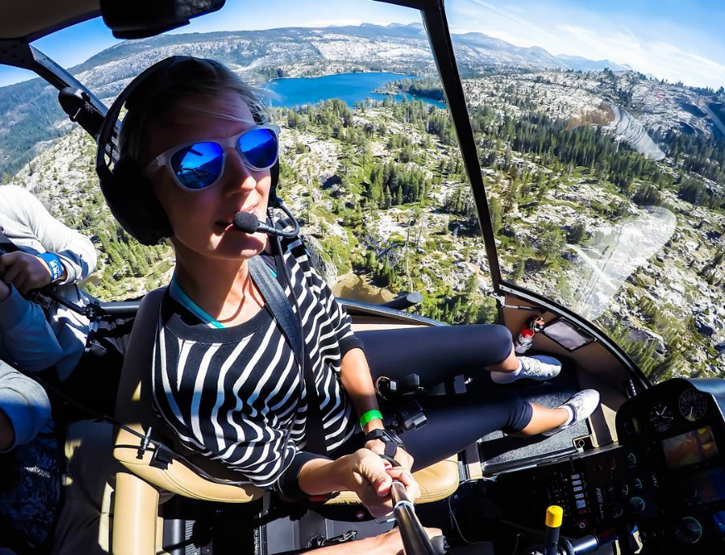 Selfie kraliçesi kadın pilot