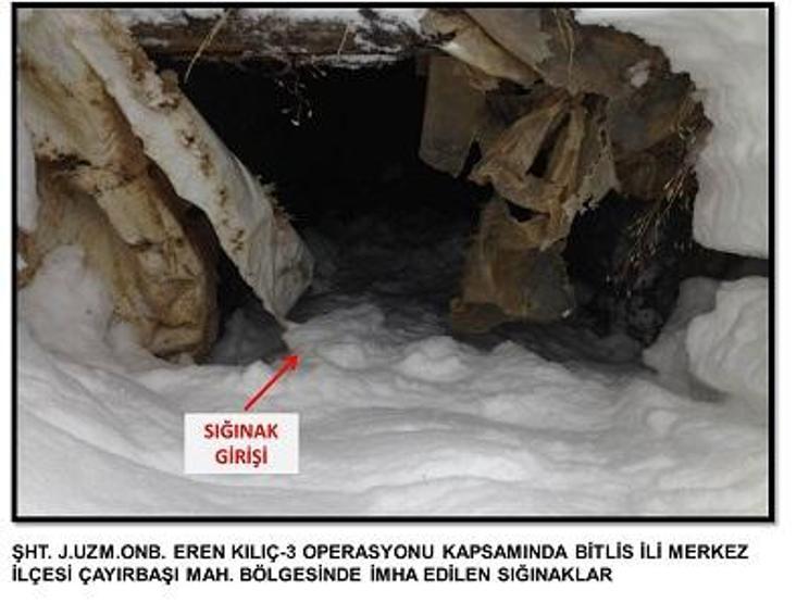 Bitliste PKK sığınakları imha edildi