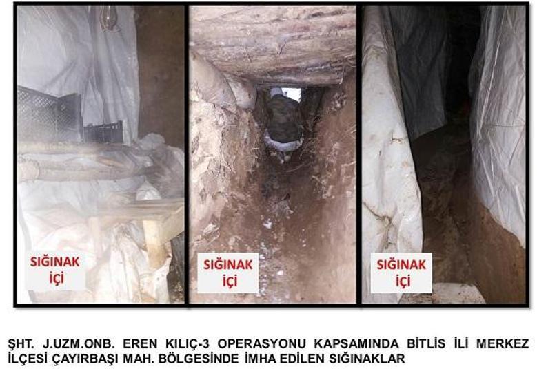 Bitliste PKK sığınakları imha edildi